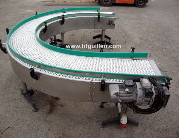 REF-1070 NASTRO TRASPORTATORE MODULARE A CURVA 180º in vendita - foto 1