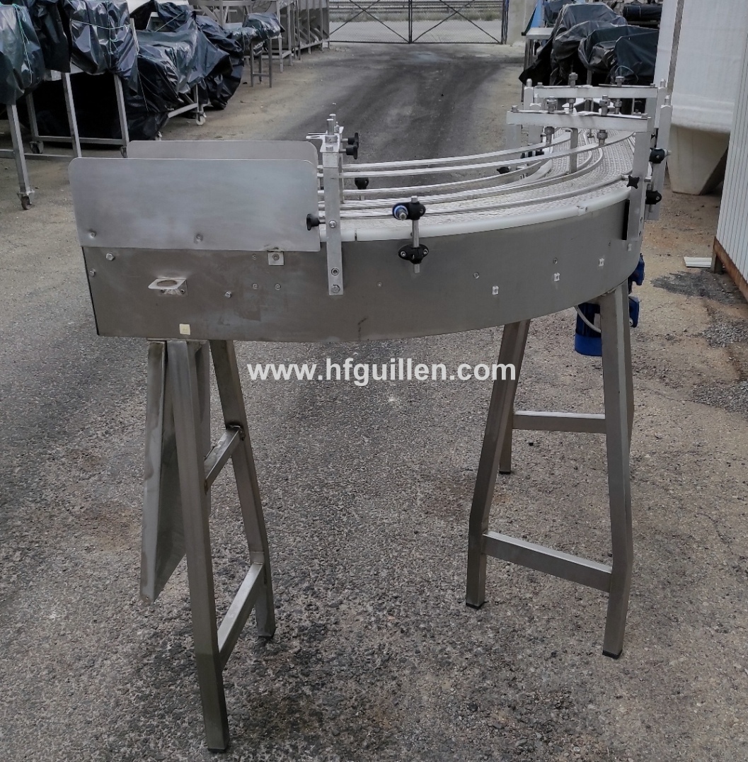 NASTRO TRASPORTATORE ALLINEATORE INOX CURVO 90° in vendita - foto 2