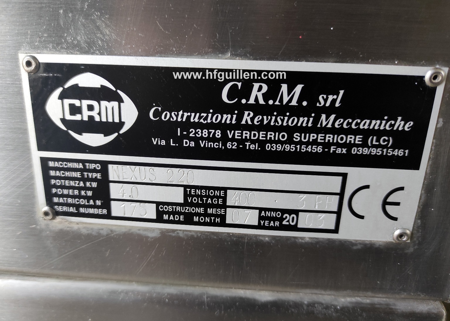 REF-1059 TAGLIACOTOLETTE CRM NEXUS 220 in vendita - foto 10