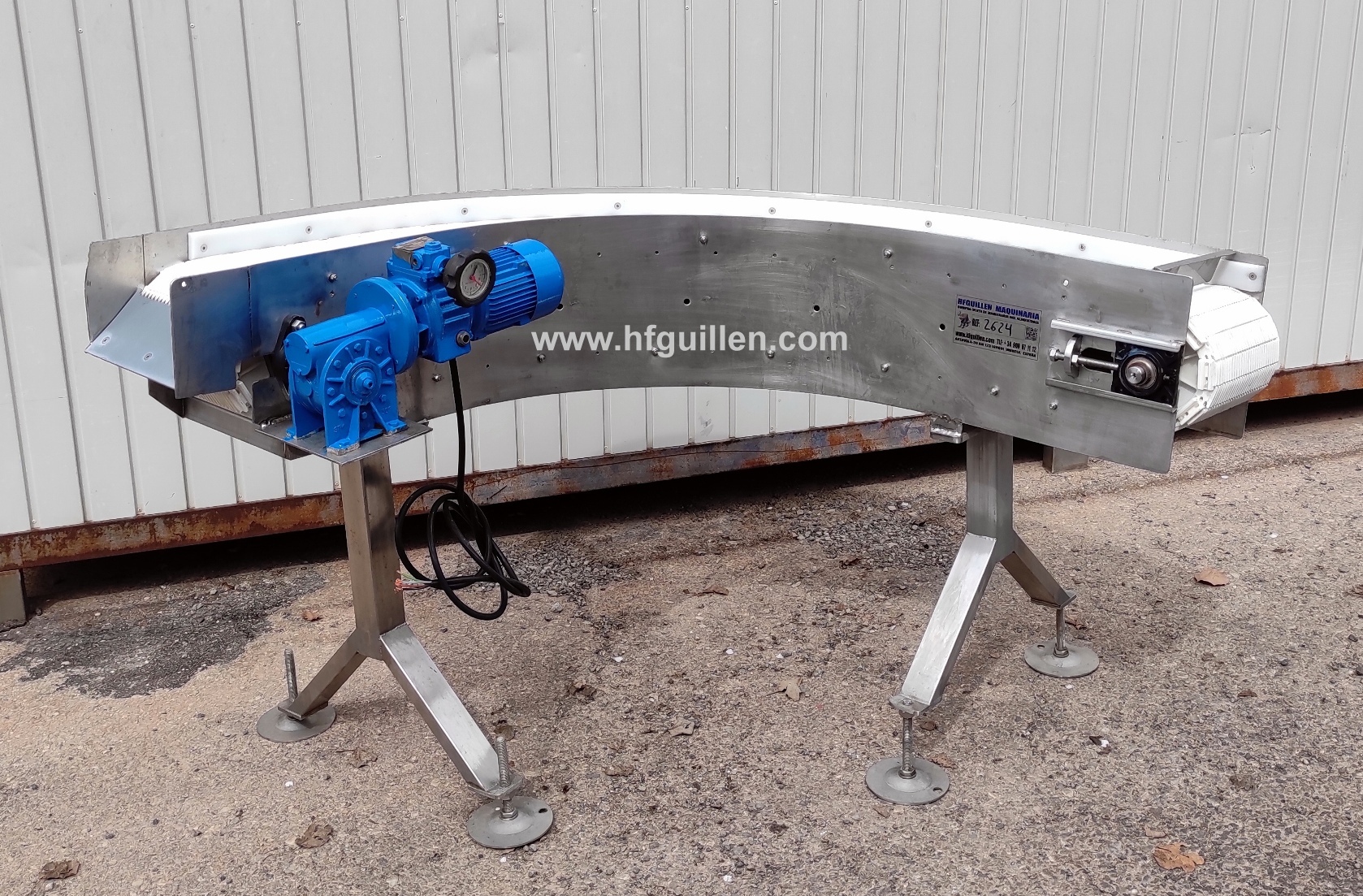 REF-2624 NASTRO TRASPORTATORE INOX CURVO 90° in vendita - foto 2