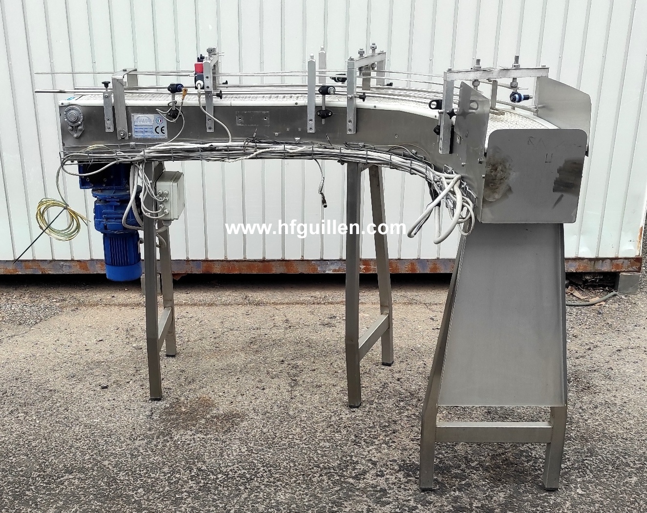 NASTRO TRASPORTATORE ALLINEATORE INOX CURVO 90° in vendita - foto 1
