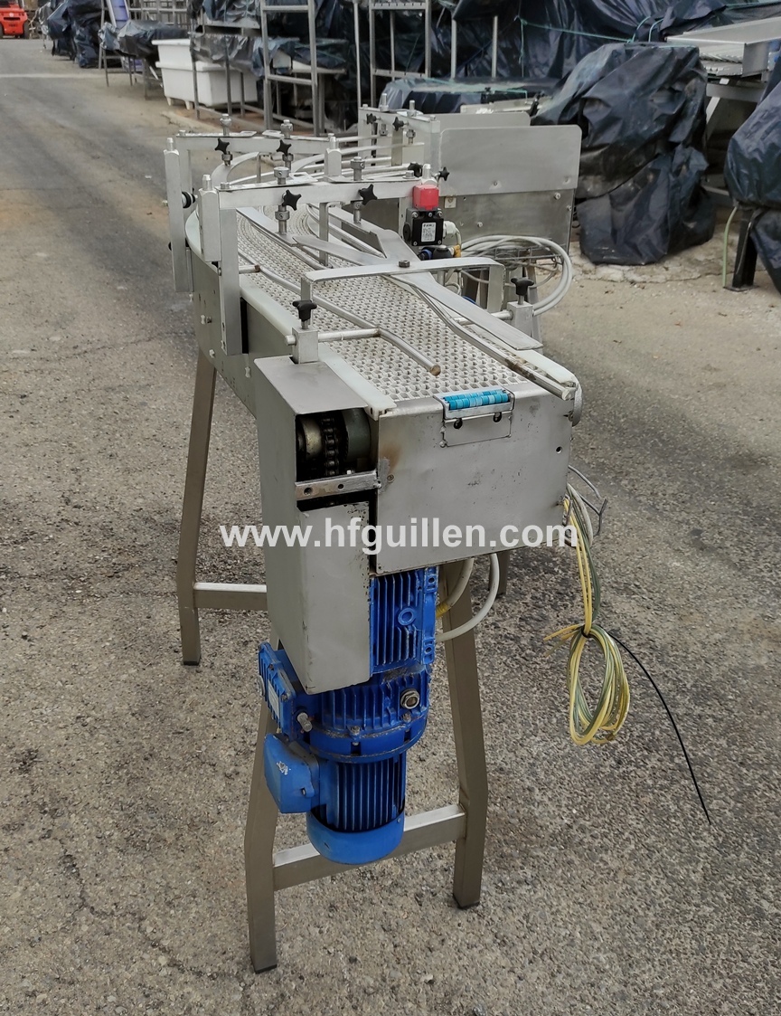 NASTRO TRASPORTATORE ALLINEATORE INOX CURVO 90° in vendita - foto 3