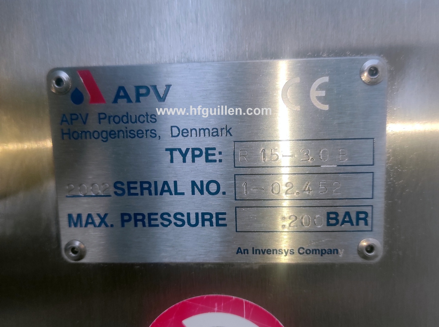 OMOGENEIZZATORE APV GAULIN 15-3.0 B DA 1.000 LITRI/ORA in vendita - foto 8