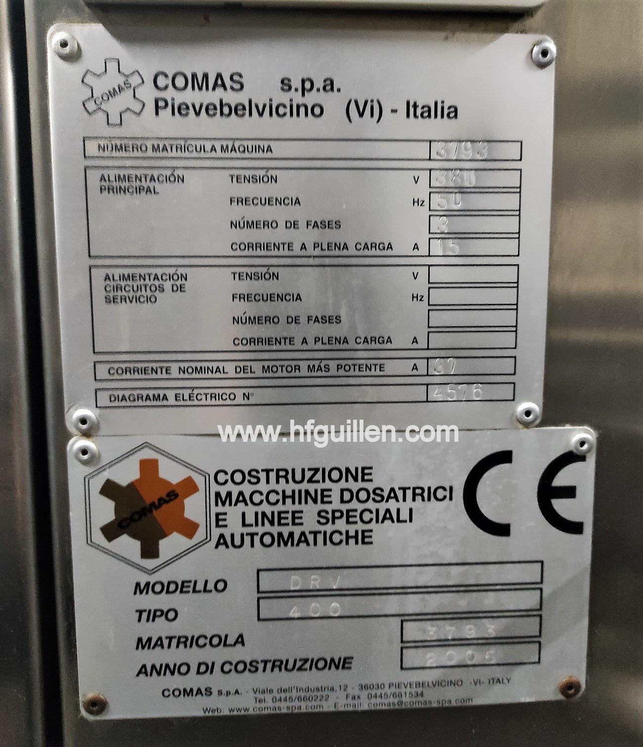 DOSATRICE COLATRICE COMAS DRV 400 CON 5 UGELLI in vendita - foto 9