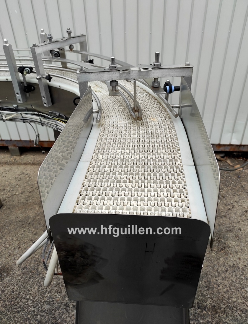 NASTRO TRASPORTATORE ALLINEATORE INOX CURVO 90° in vendita - foto 5