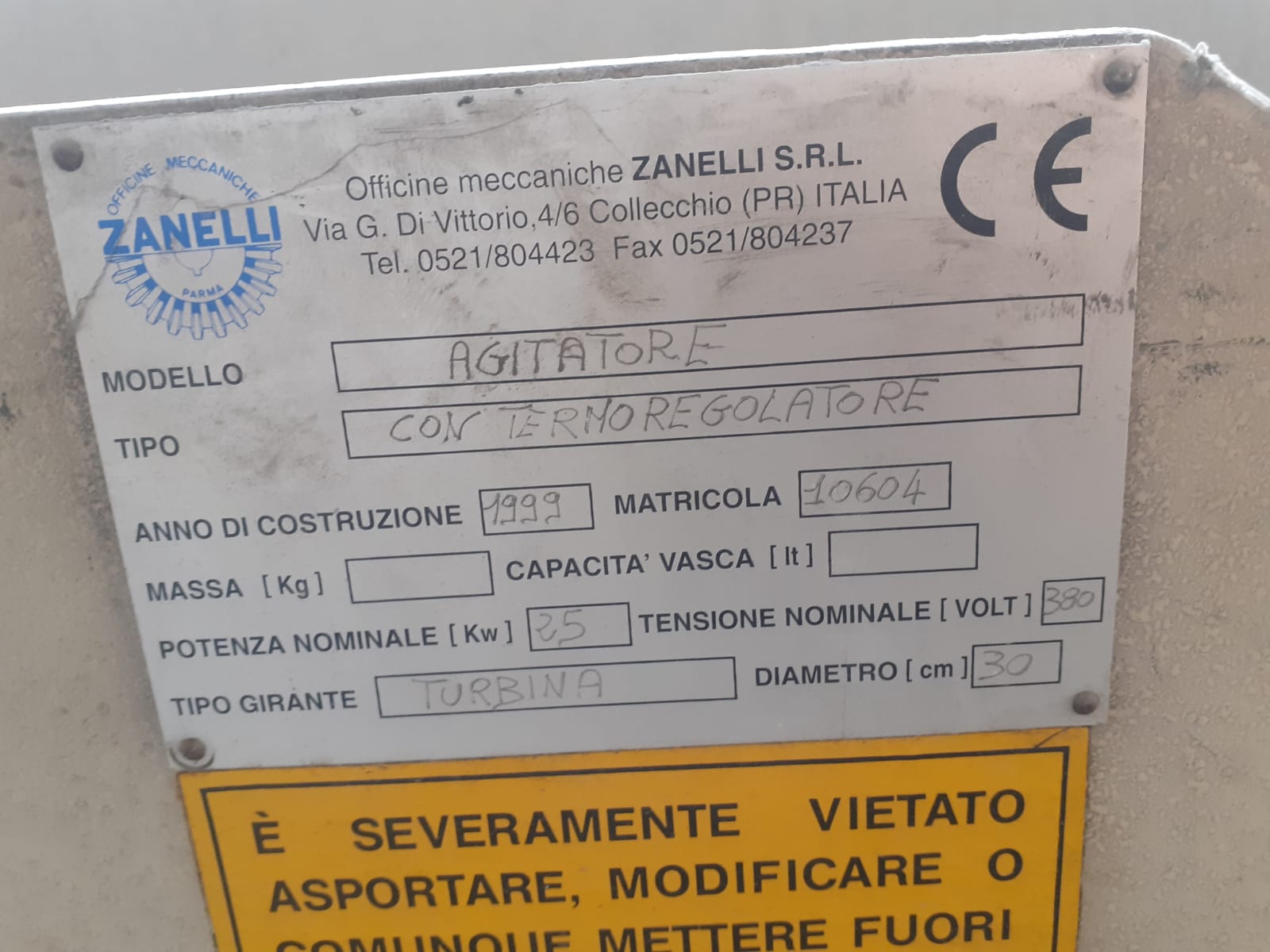 Agitatore soppalcato con termoregolatore -marca Zanelli in vendita - foto 3