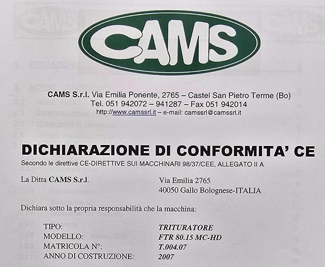 Trituratore Cams in vendita - foto 9