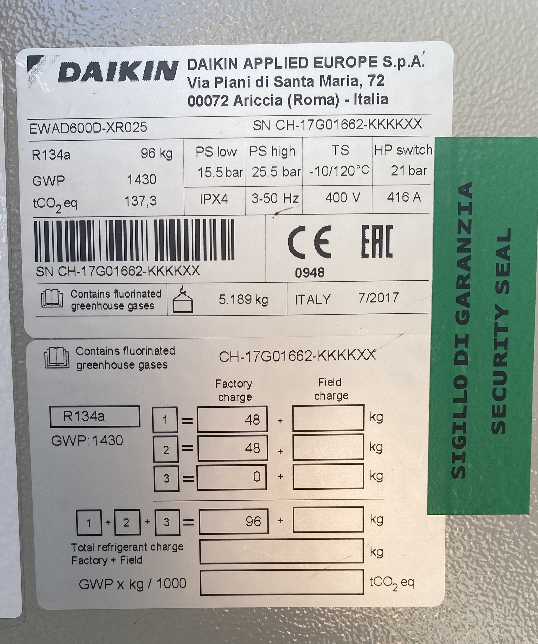 CHILLER di seconda mano 600kW : DAIKIN EWAD in vendita - foto 6
