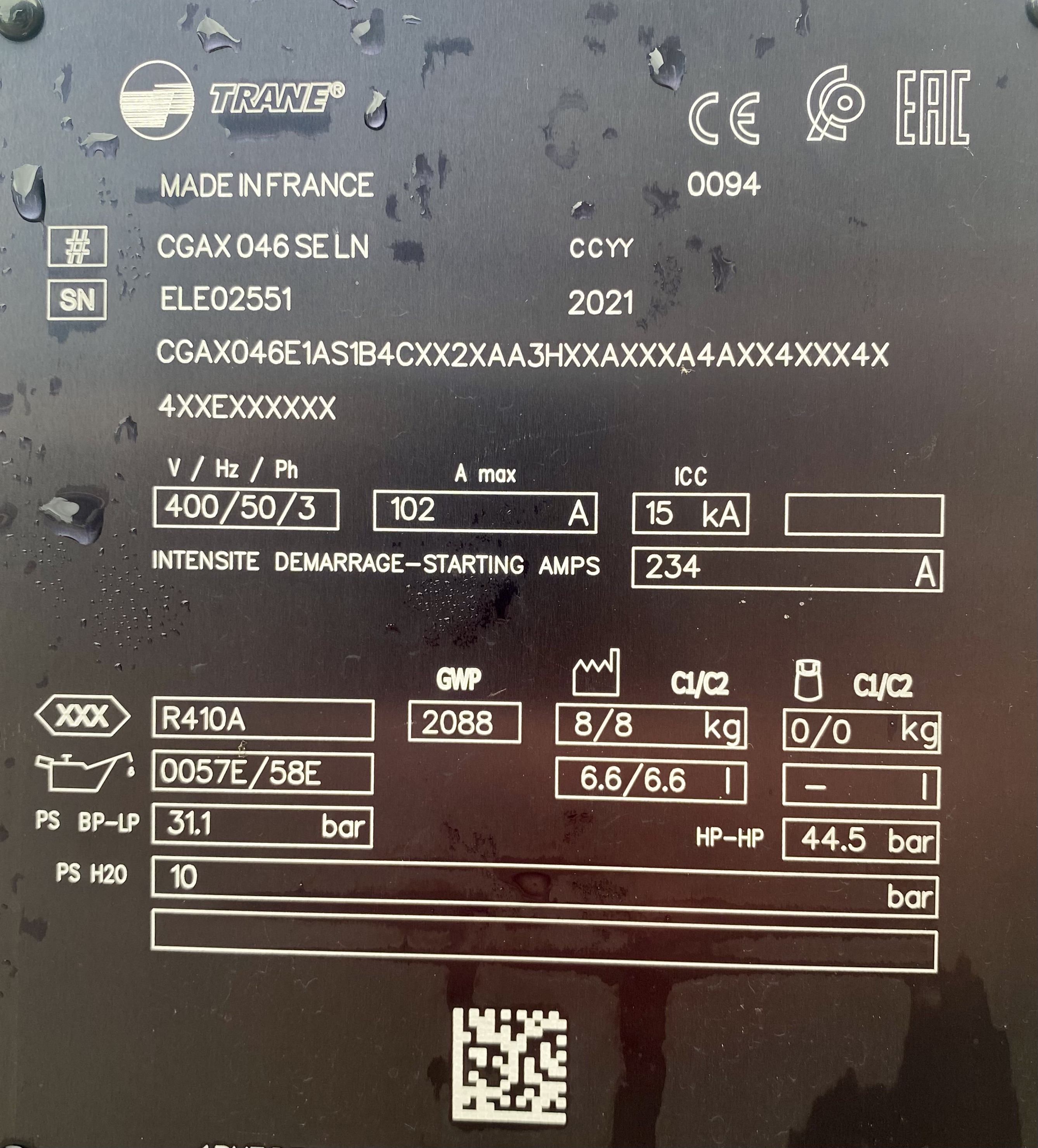 Refrigeratore d'acqua TRANE 131kW in garanzia in vendita - foto 4