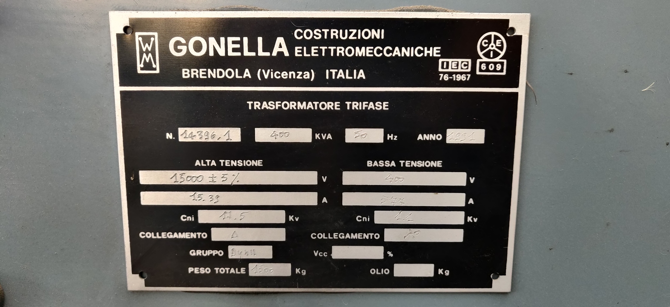 Trasformatore trifase 400 kVa in vendita - foto 3