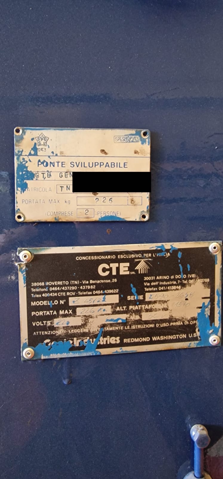 Piattaforma elettrica a batterie CTE Genie in vendita - foto 6