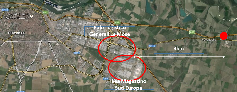 75.000mq a Piacenza (Le Mose) vicino autostrade A1/A21 in vendita - foto 1