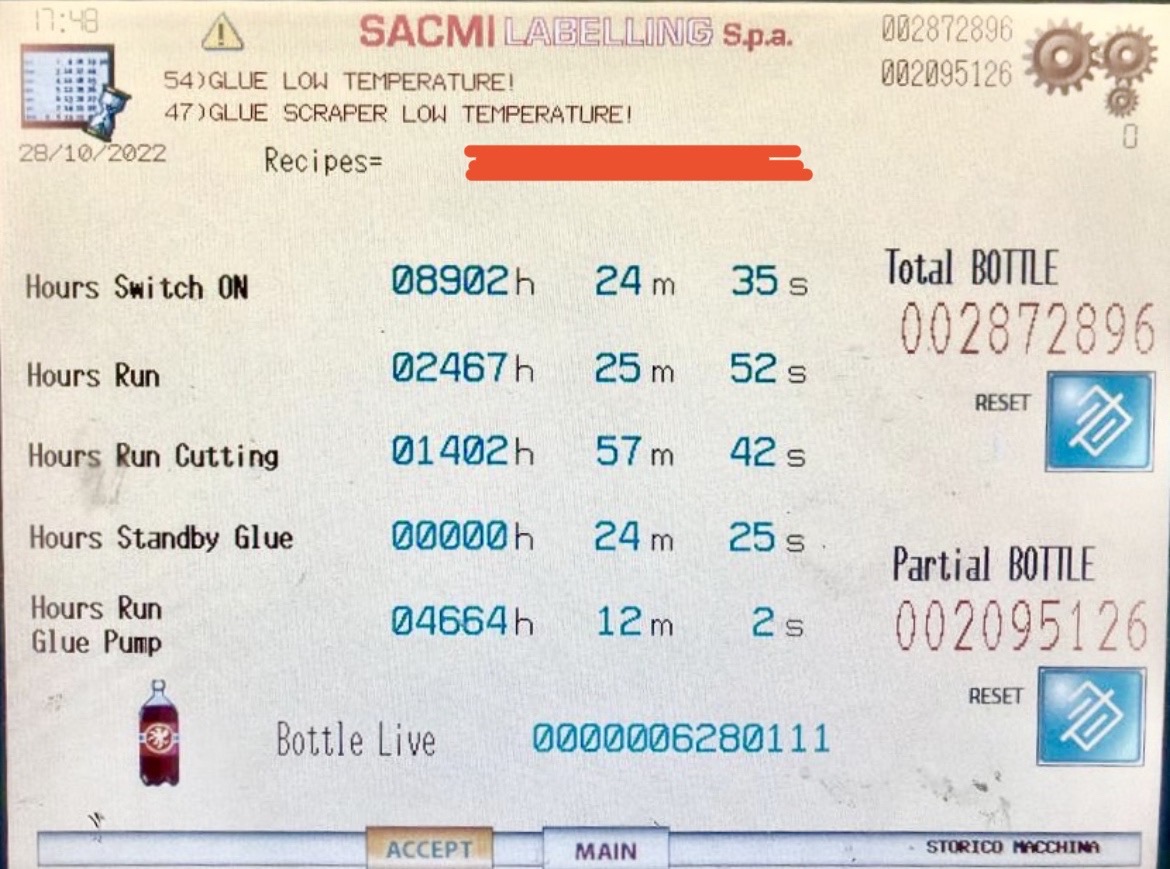ET229 ETICHETTATRICE usata SACMI 2008 – 12000 bph  in vendita - foto 5