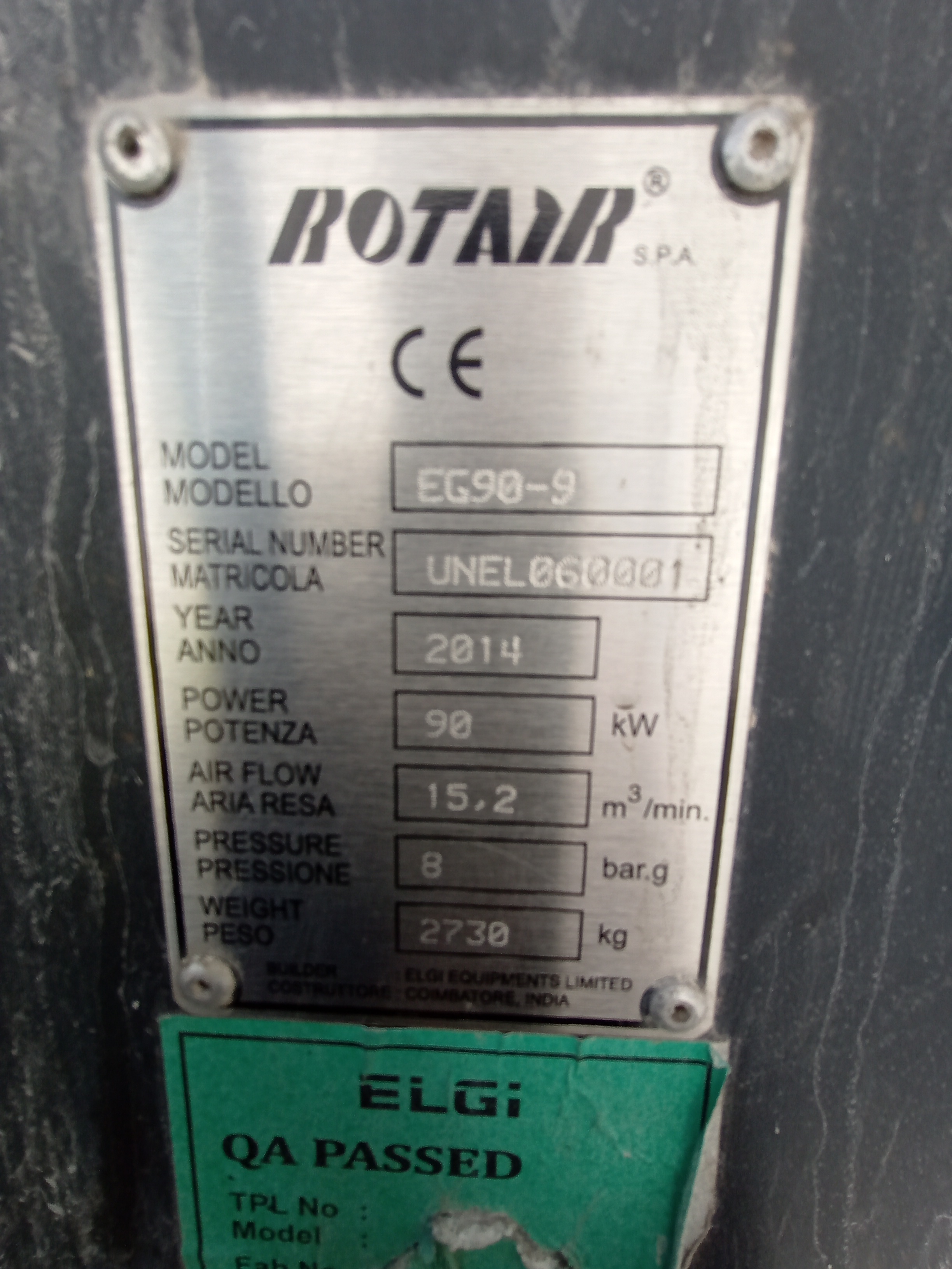 Compressore Elgi EG90V in vendita - foto 13