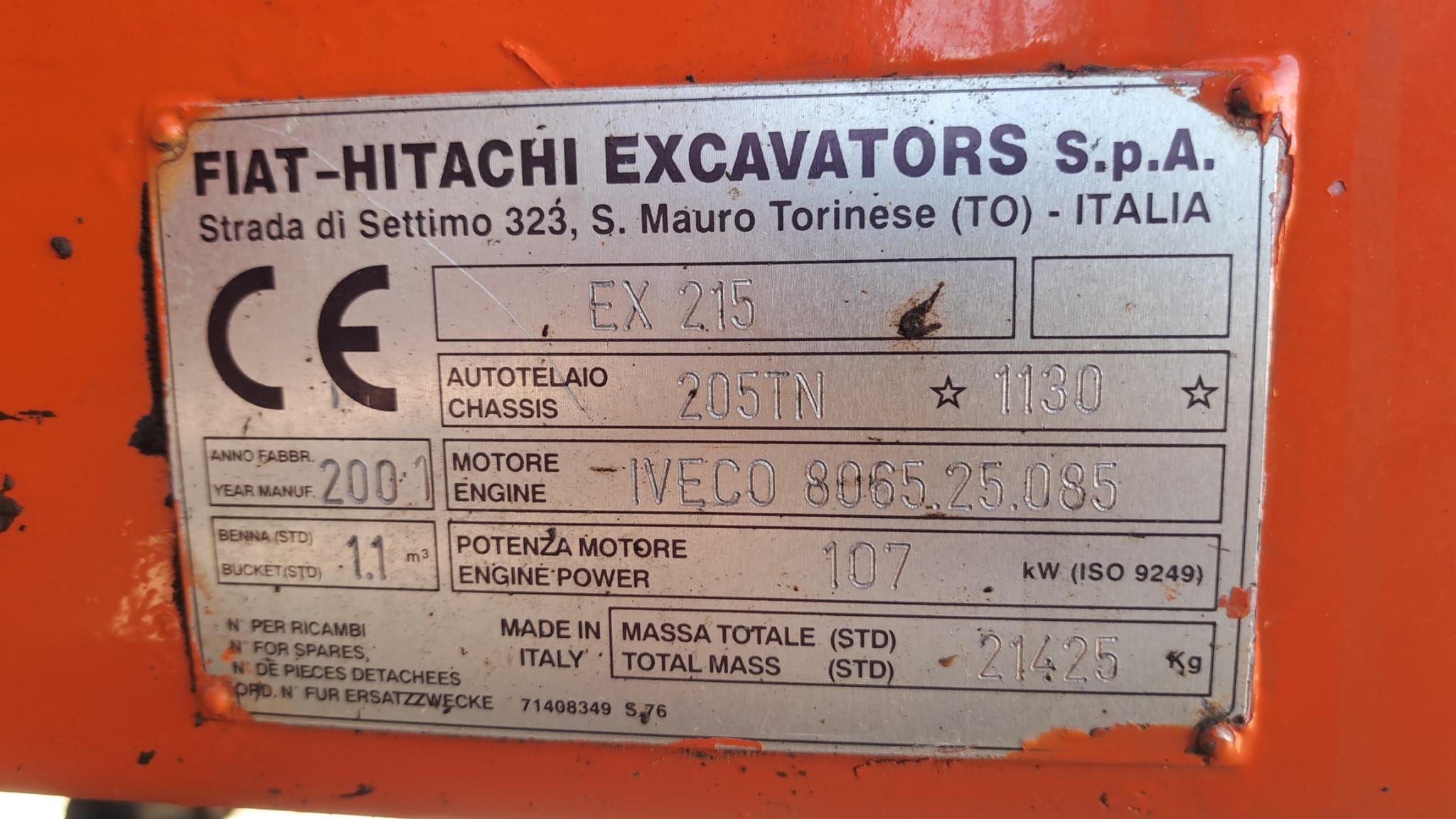Escavatore cingolato Fiat Hitachi EX215 in vendita - foto 14