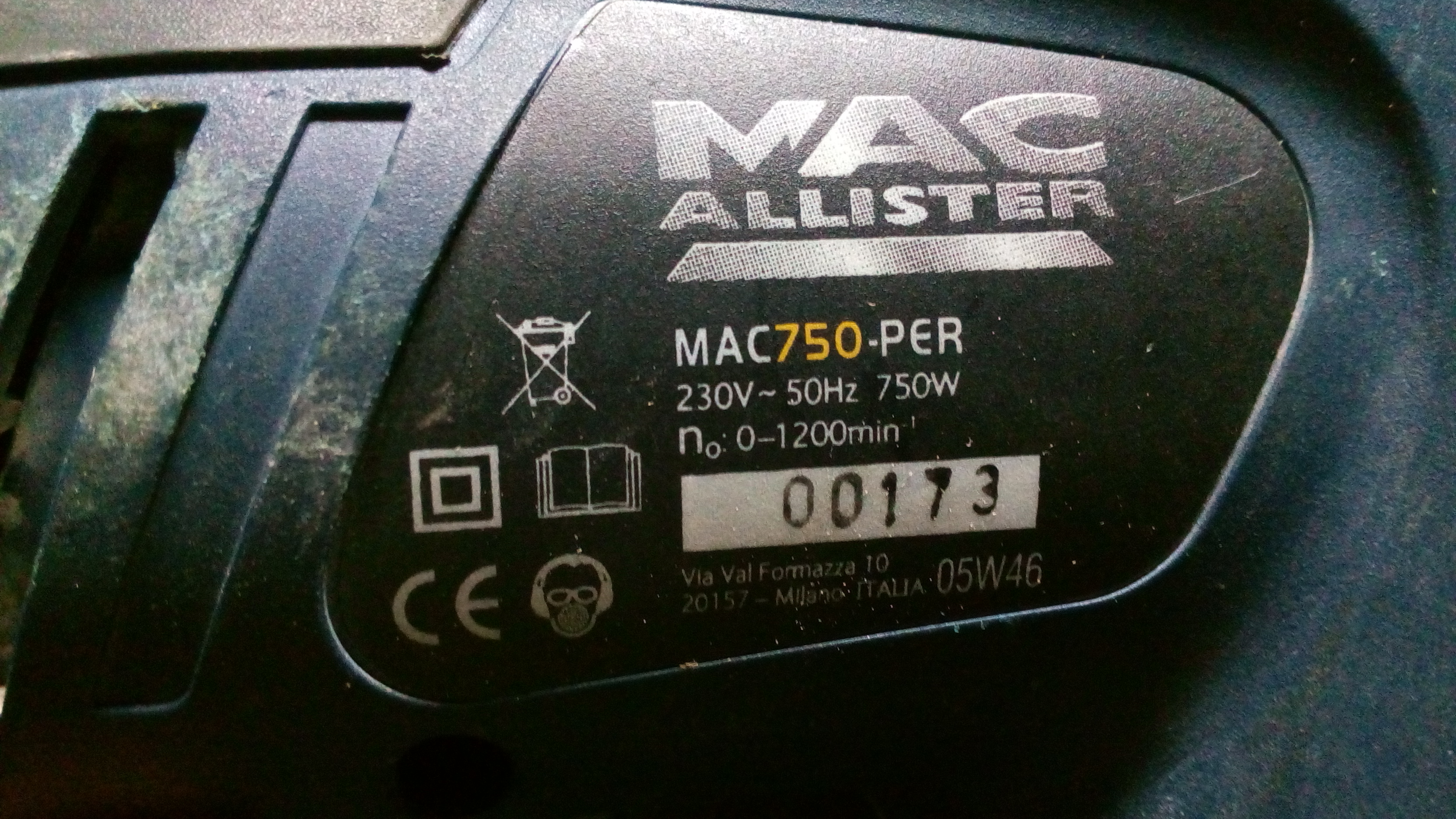 Tassellatore Trapano 750 Watt 220 Volt  MAC Allister  in vendita - foto 2