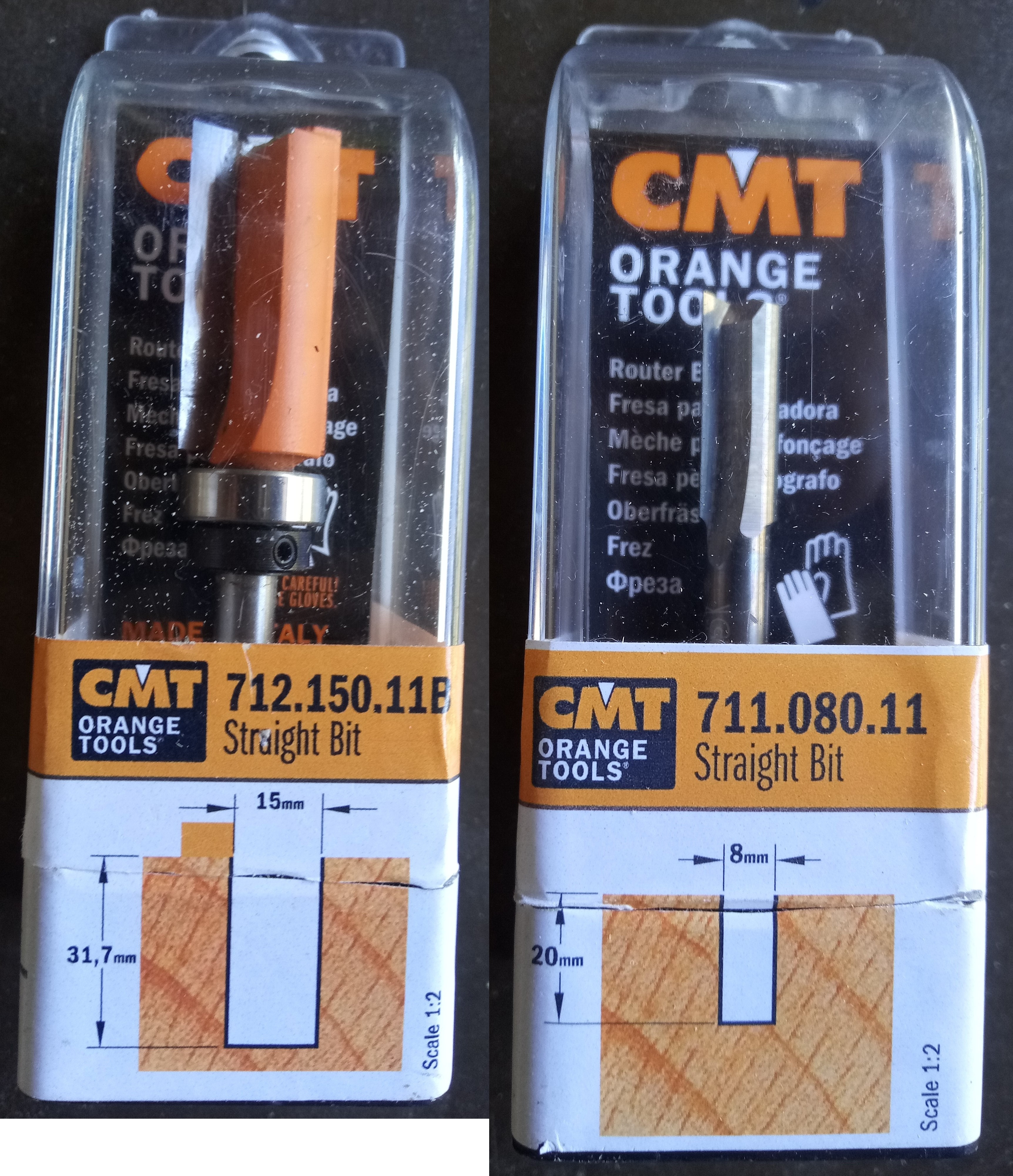 Frese CMT NUOVE a taglienti diritti con cuscinetto e no in vendita - foto 1