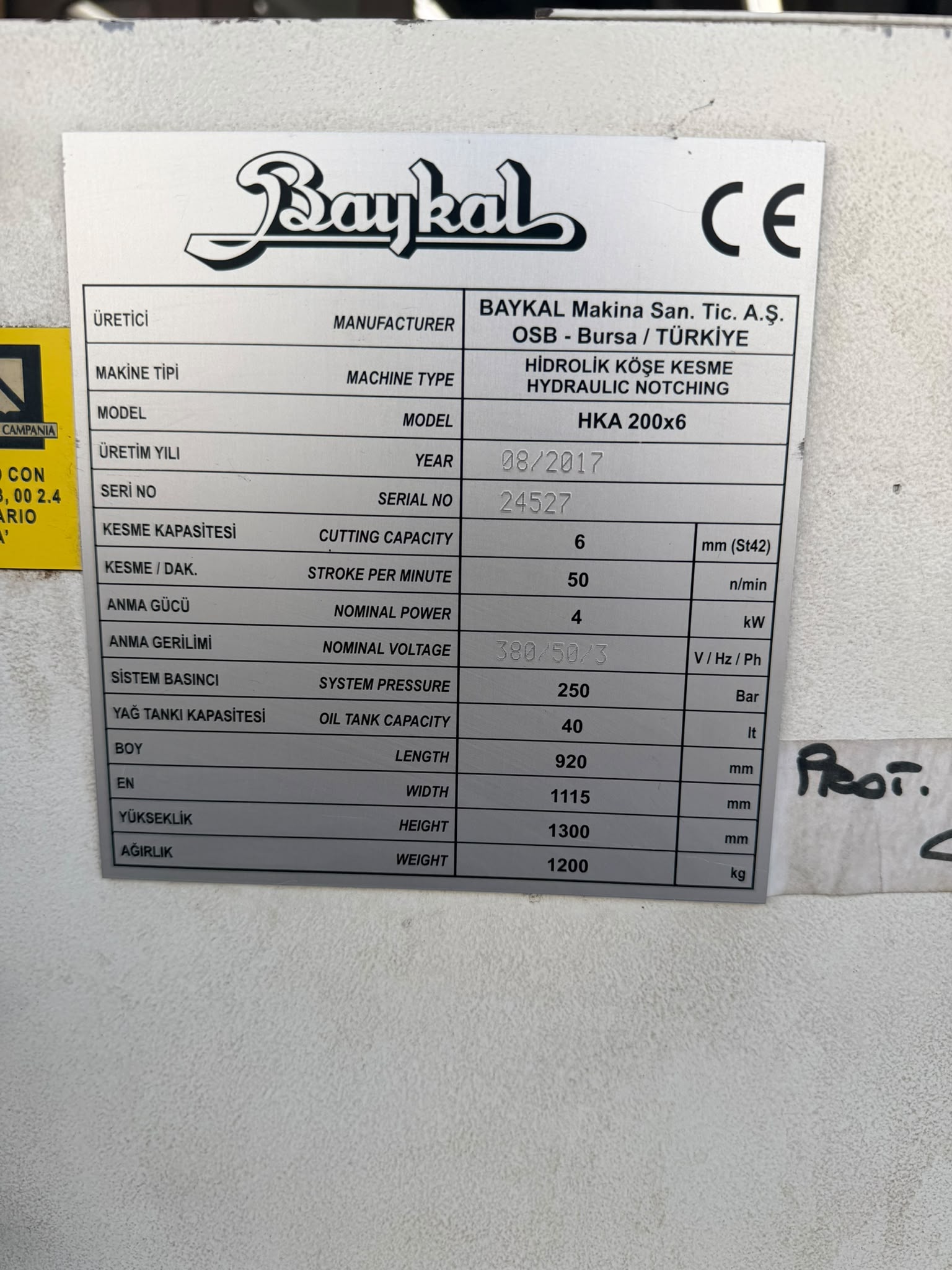 Baykal HKA 200x6 Intagliatrice Idraulica in vendita - foto 4