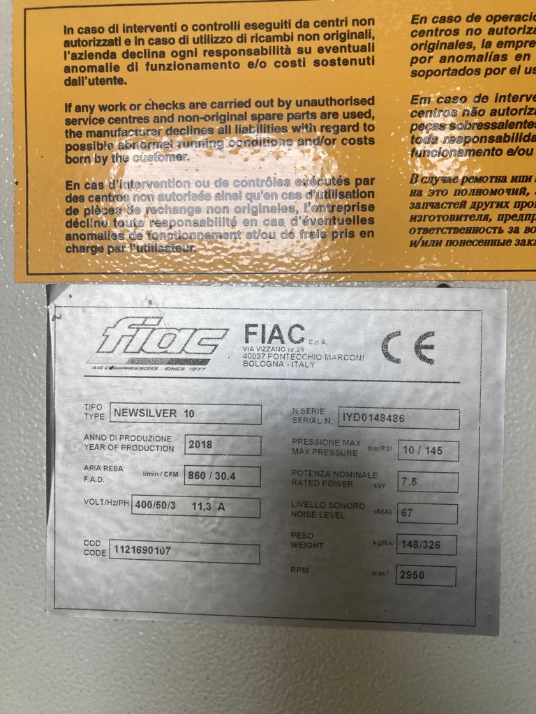 Compressore rotativo a vite Fiac New Silver 10 in vendita - foto 5