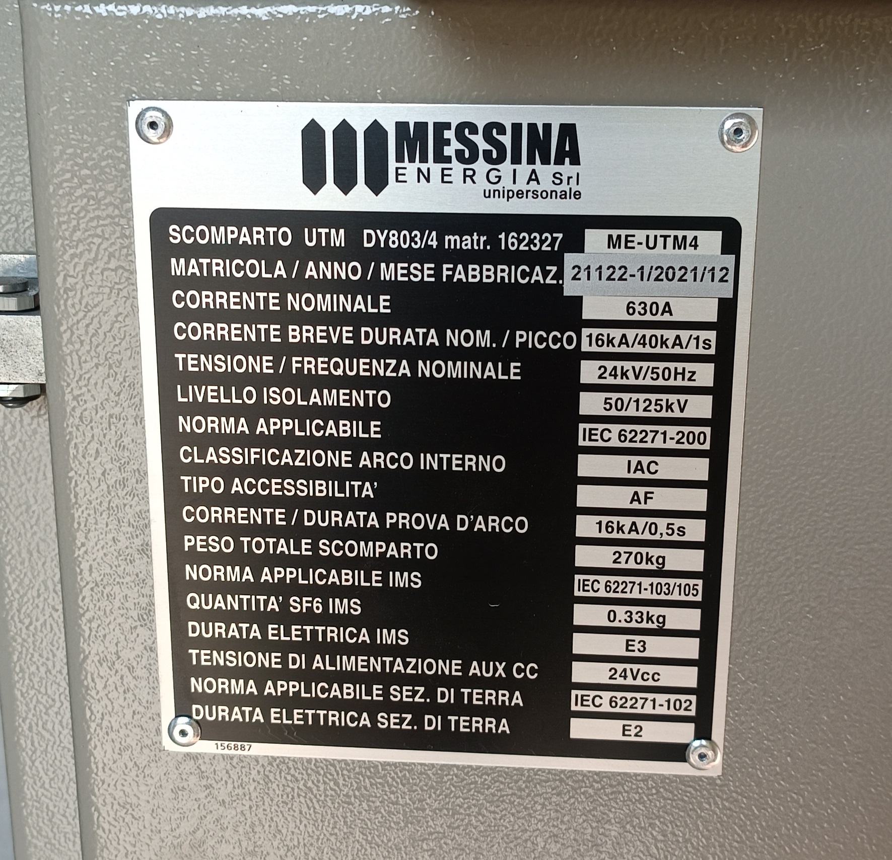 SCOMPARTO MEDIA TENSIONE MODELLO MESSINA in vendita - foto 4
