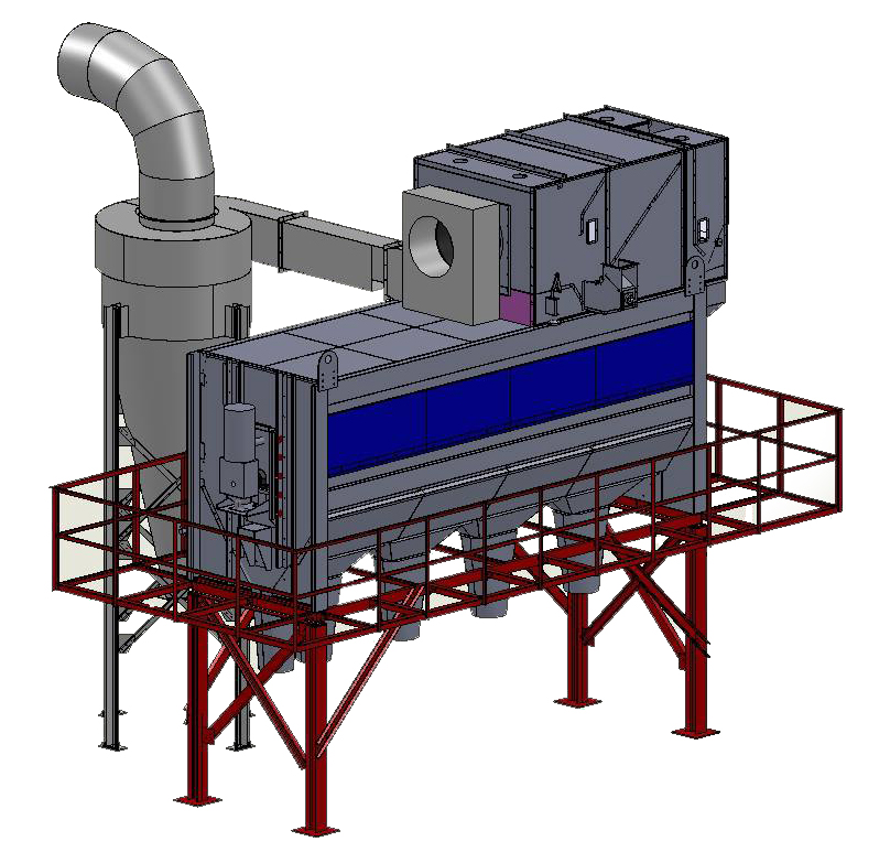 Pulitore rotante per cereali BS 50 t/h in vendita - foto 2