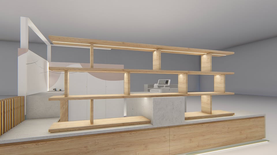 Corner espositivo walk-in, fatto a mano in legno in vendita - foto 4