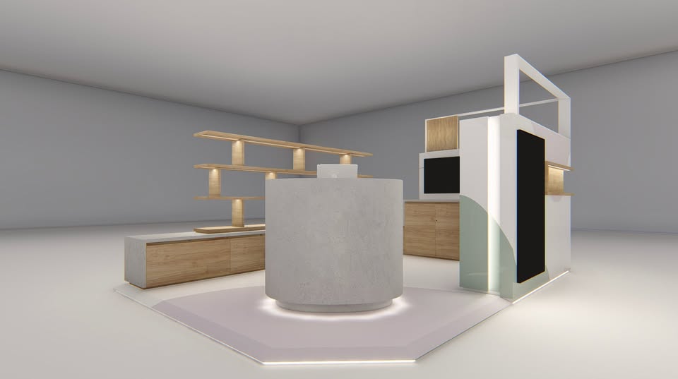 Corner espositivo walk-in, fatto a mano in legno in vendita - foto 2