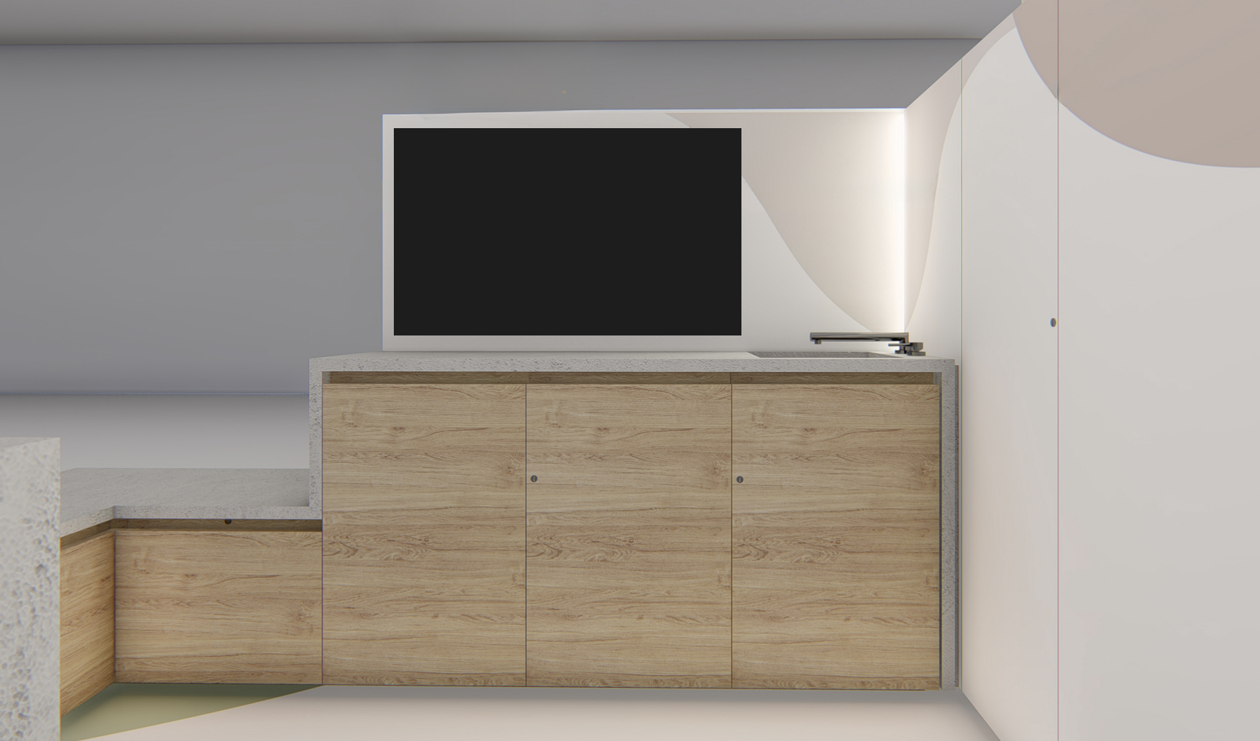 Corner espositivo walk-in, fatto a mano in legno in vendita - foto 6