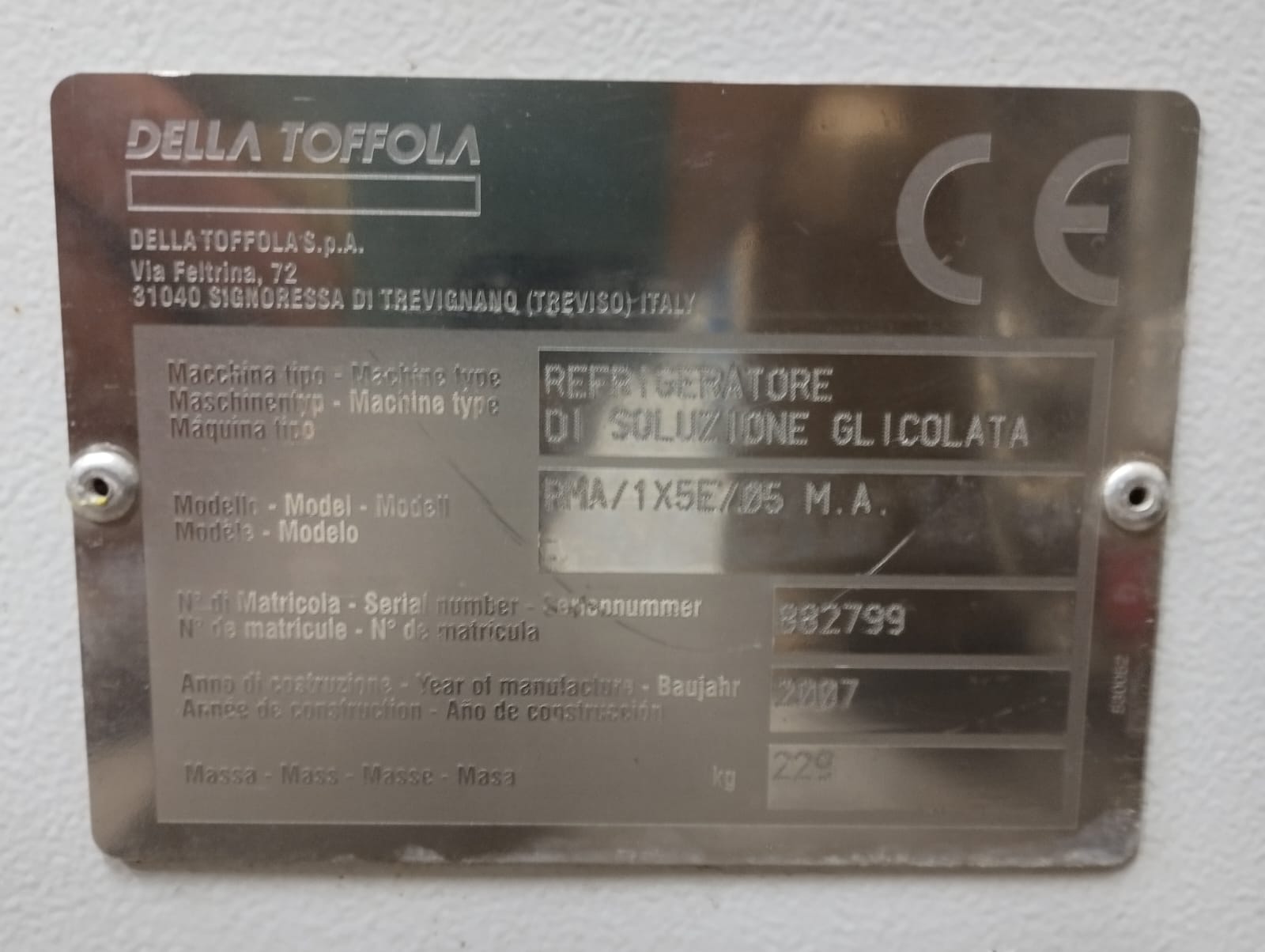 REFRIGERATORE DI SOLUZIONE GLICOLATA USATO in vendita - foto 6