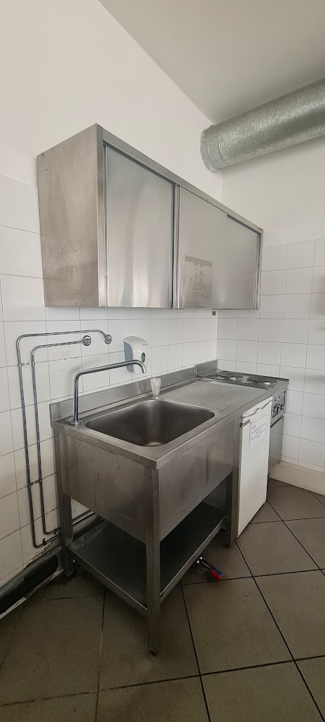 Banco e retrobanco Mensa in acciaio in vendita - foto 4