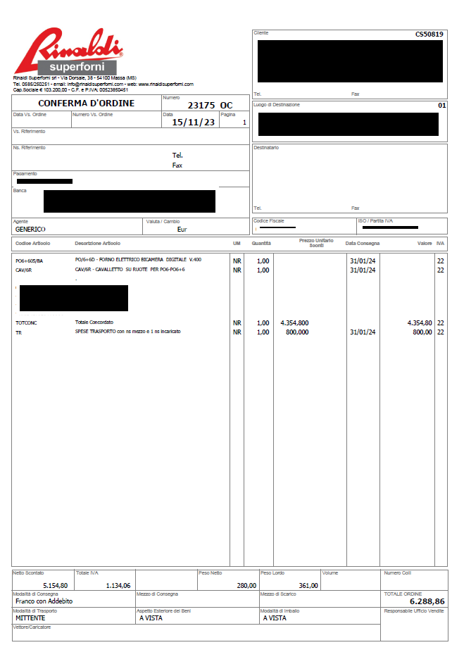 Forno professionale Rinaldi Superforni modello PO6+6D in vendita - foto 14