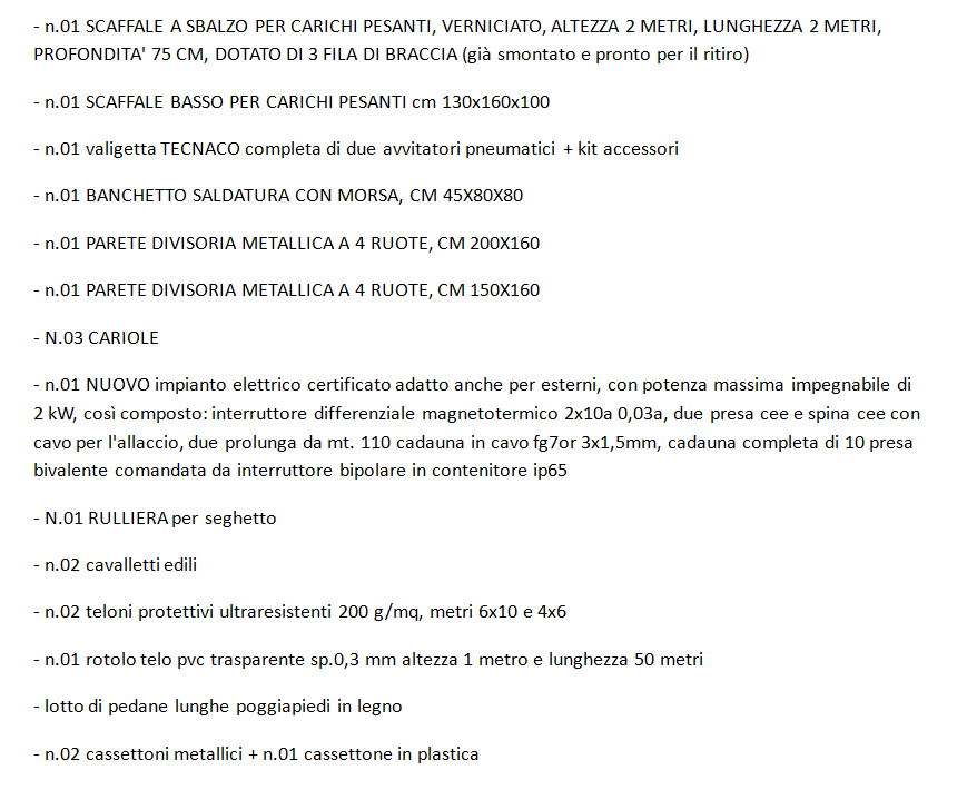 Intero lotto di attrezzatura in vendita - foto 7