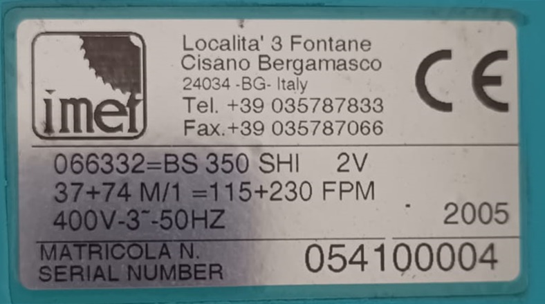 SEGATRICE TRONCATRICE A NASTRO IMET BS 350 SHI in vendita - foto 8