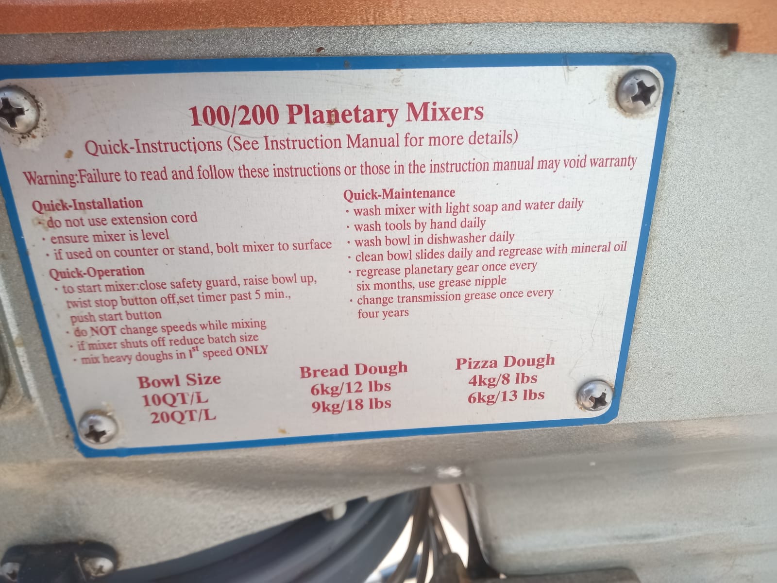 Impastatrice planetaria professionale Spar 800Watt in vendita - foto 10