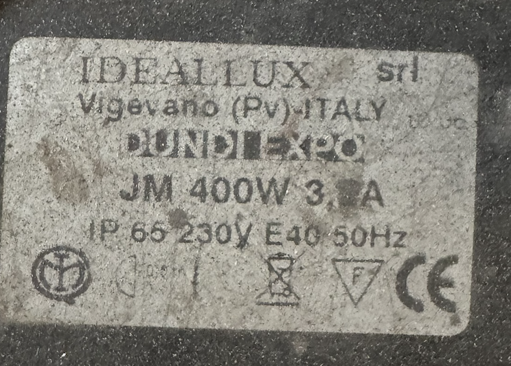 Lampada alogena 400W a campana completa di lampadina in vendita - foto 2