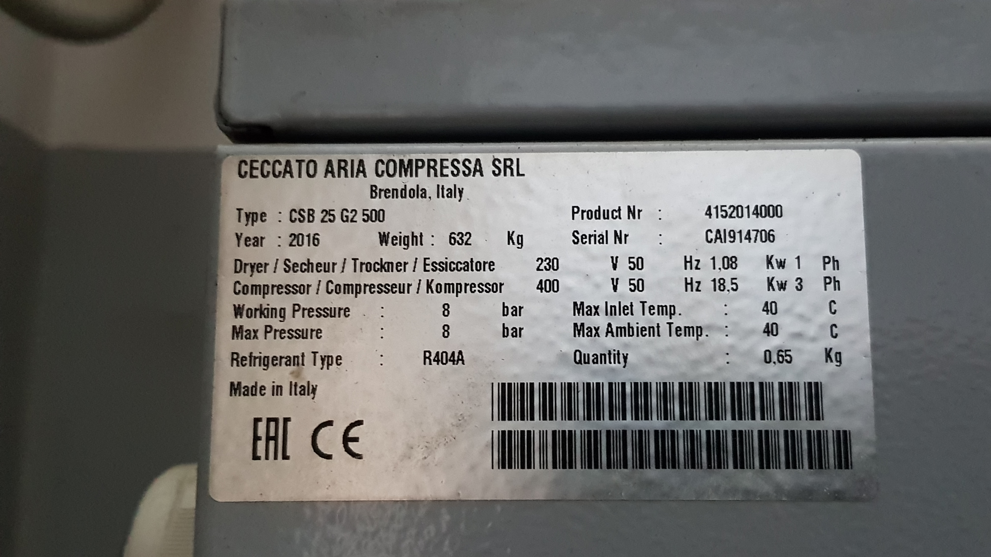 Compressore CECCATO CSB 25 del 2016  in vendita - foto 4