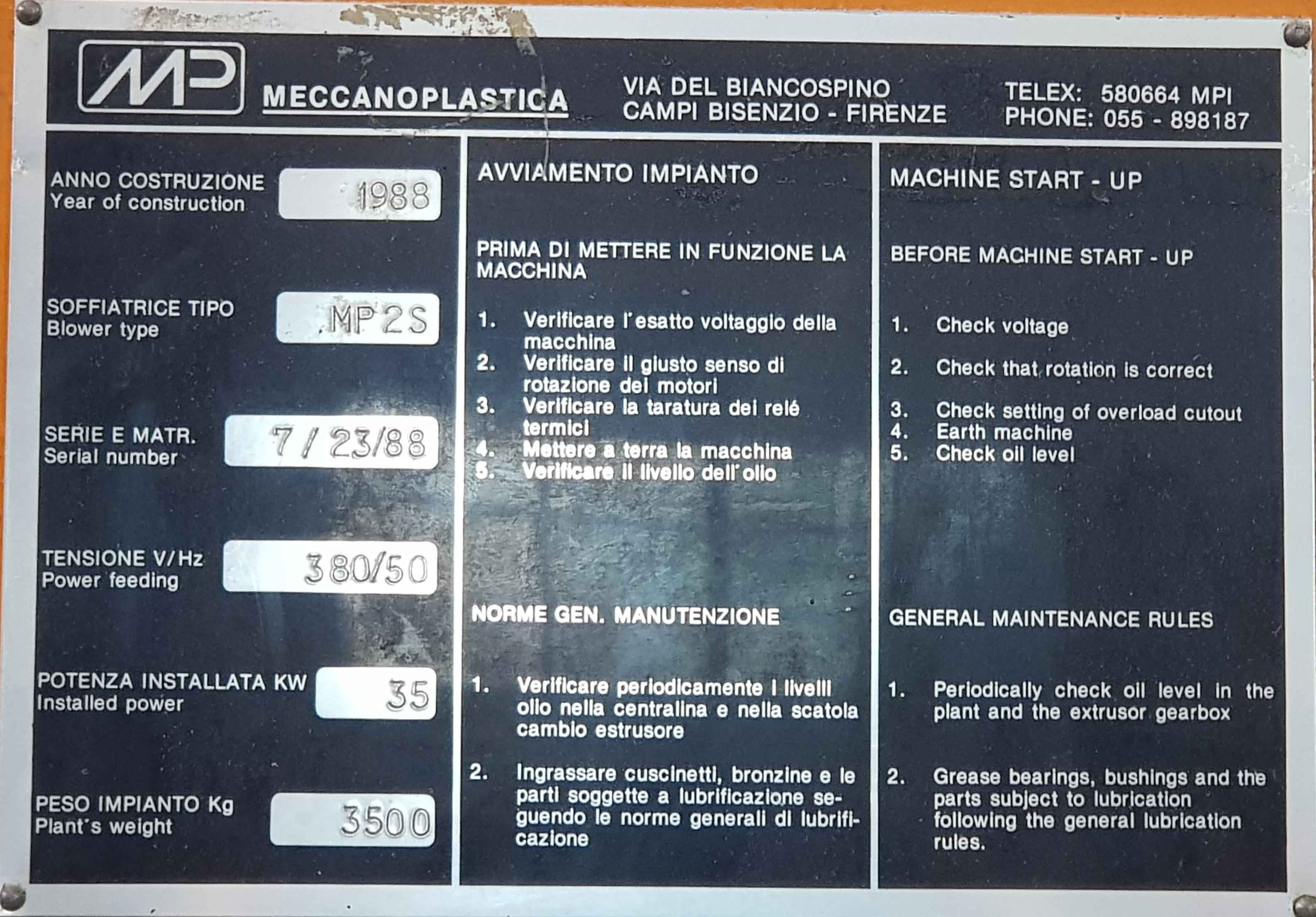 SOFFIATRICE MECCANOPLASTICA MP2 in vendita - foto 6