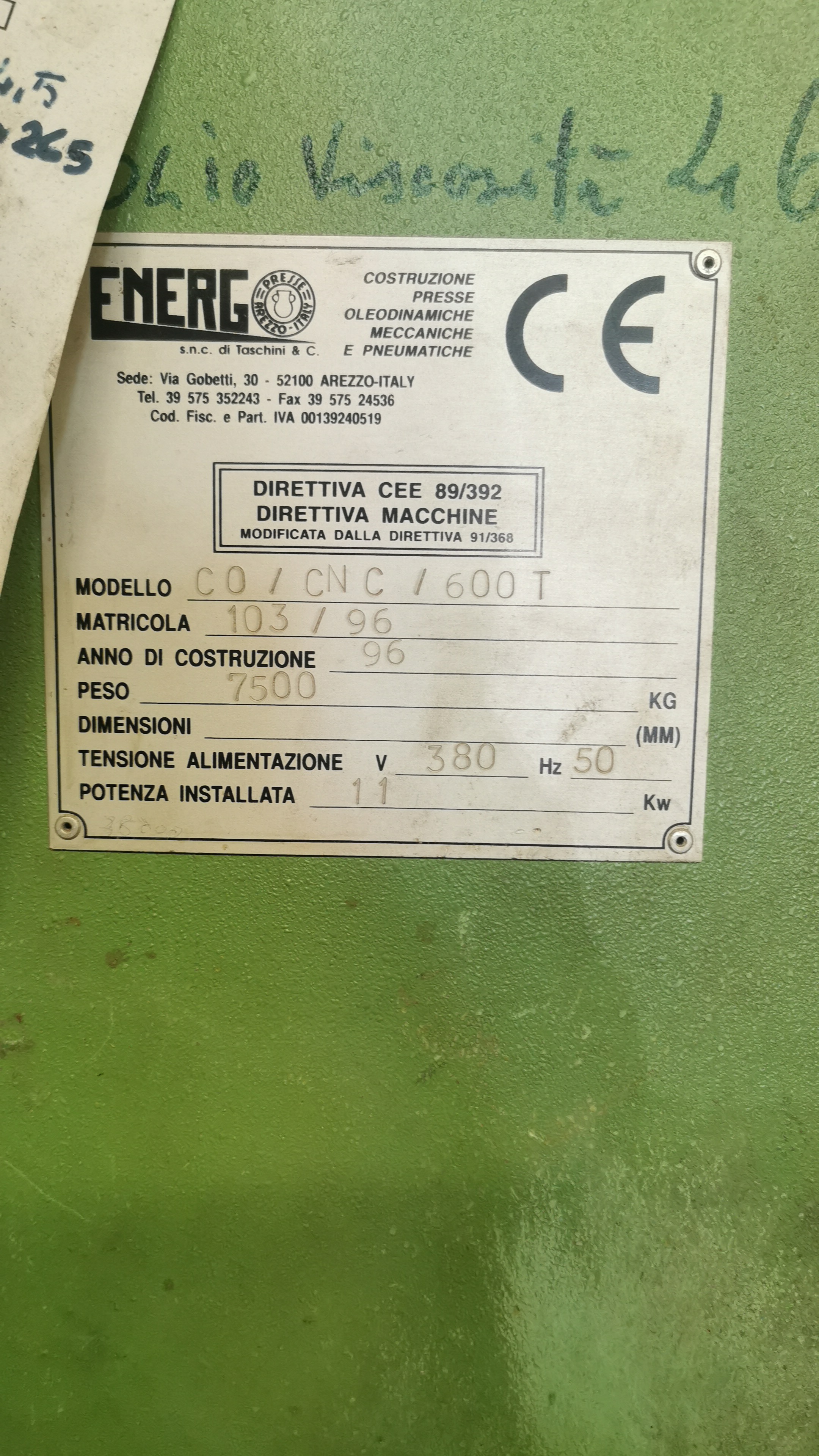 Pressa energo 600 tonn in vendita - foto 6