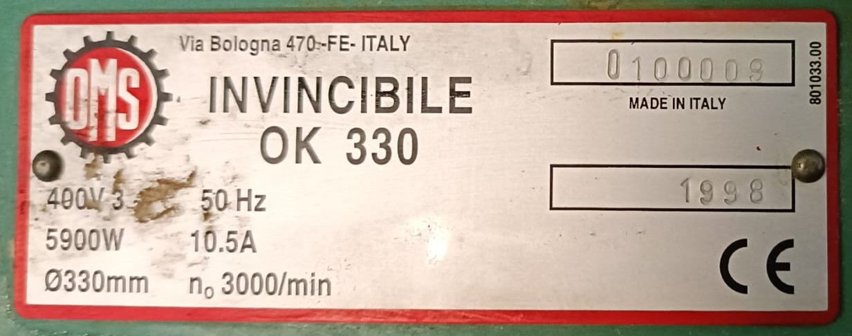 Troncatrice Doppia OMS INVINCIBILE OK 330 USATA in vendita - foto 5
