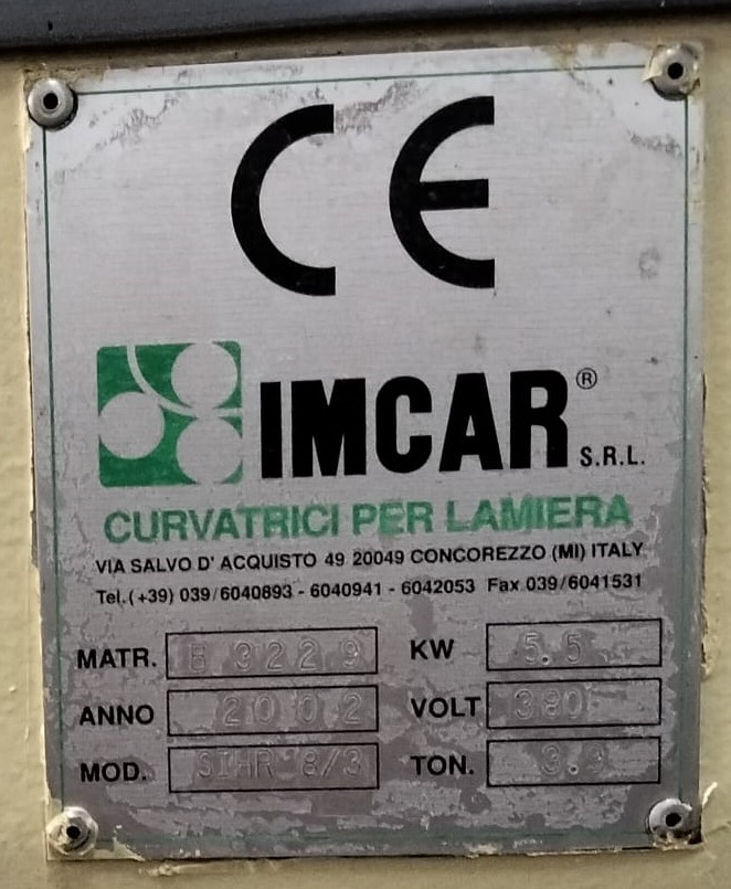 Calandra Idraulica IMCAR SIHR 8/3 2000X3.9Ton in vendita - foto 4