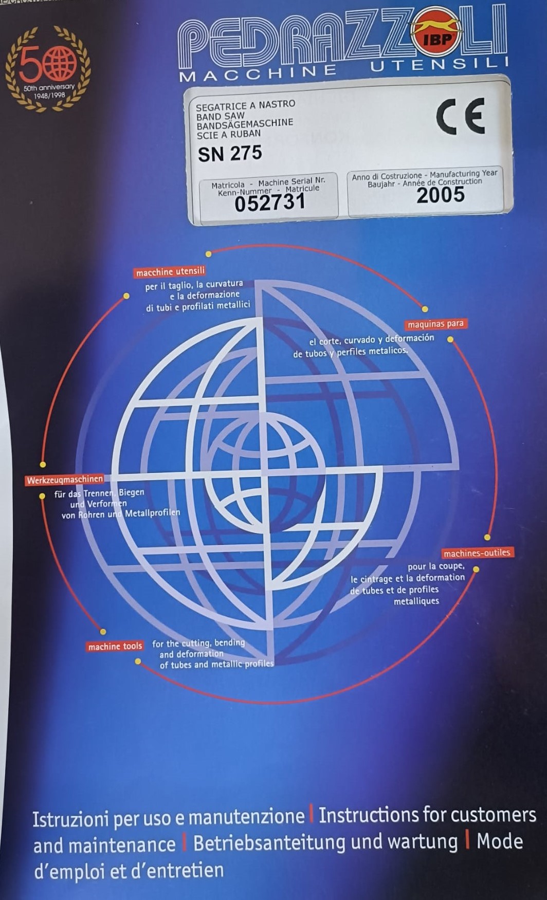 Segatrice a Nastro IBP PEDRAZZOLI SN 275 MRM USATA in vendita - foto 7