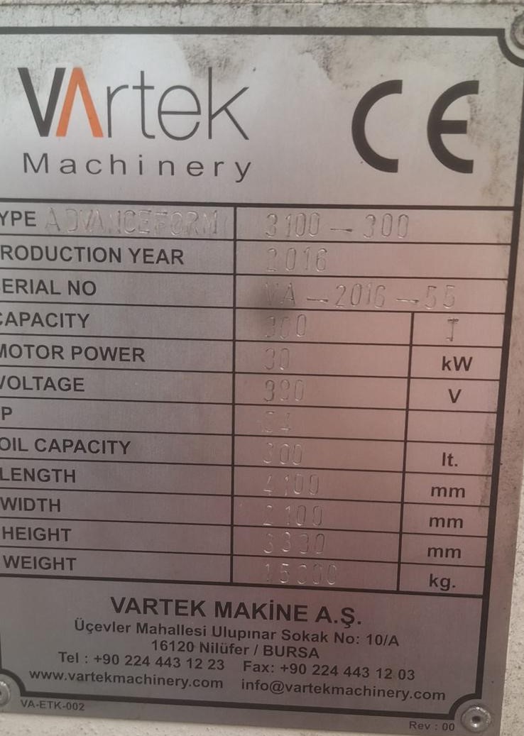 Pressa Piegatrice VARTEK 3100-300Ton in vendita - foto 7