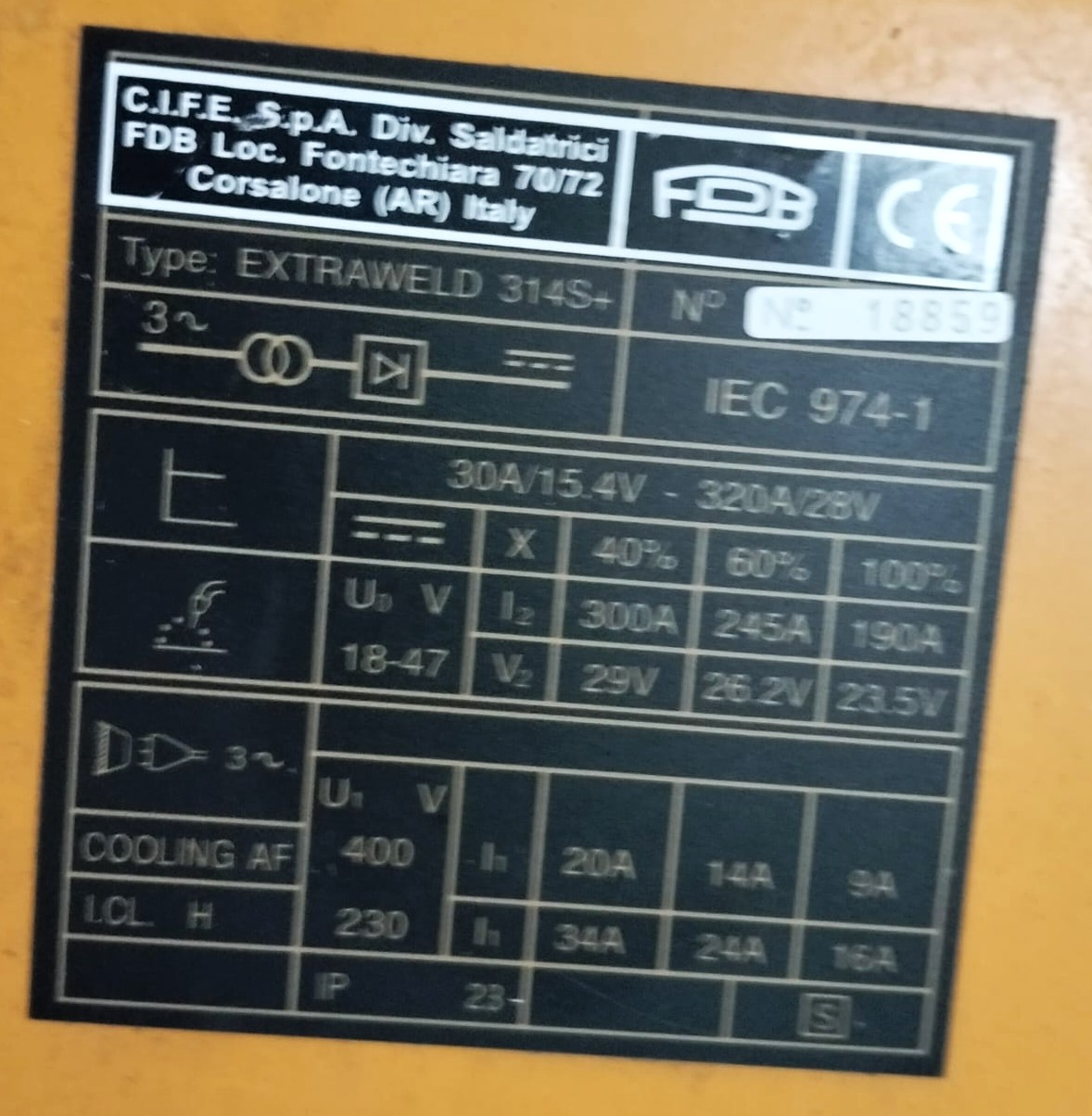 Saldatrice a Filo FDB EXTRAWELD 314S PLUS USATA in vendita - foto 3