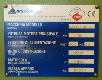 Cesoia a Ghigliottina WARCOM MAXIMA 60-08 USATA in vendita - foto 8