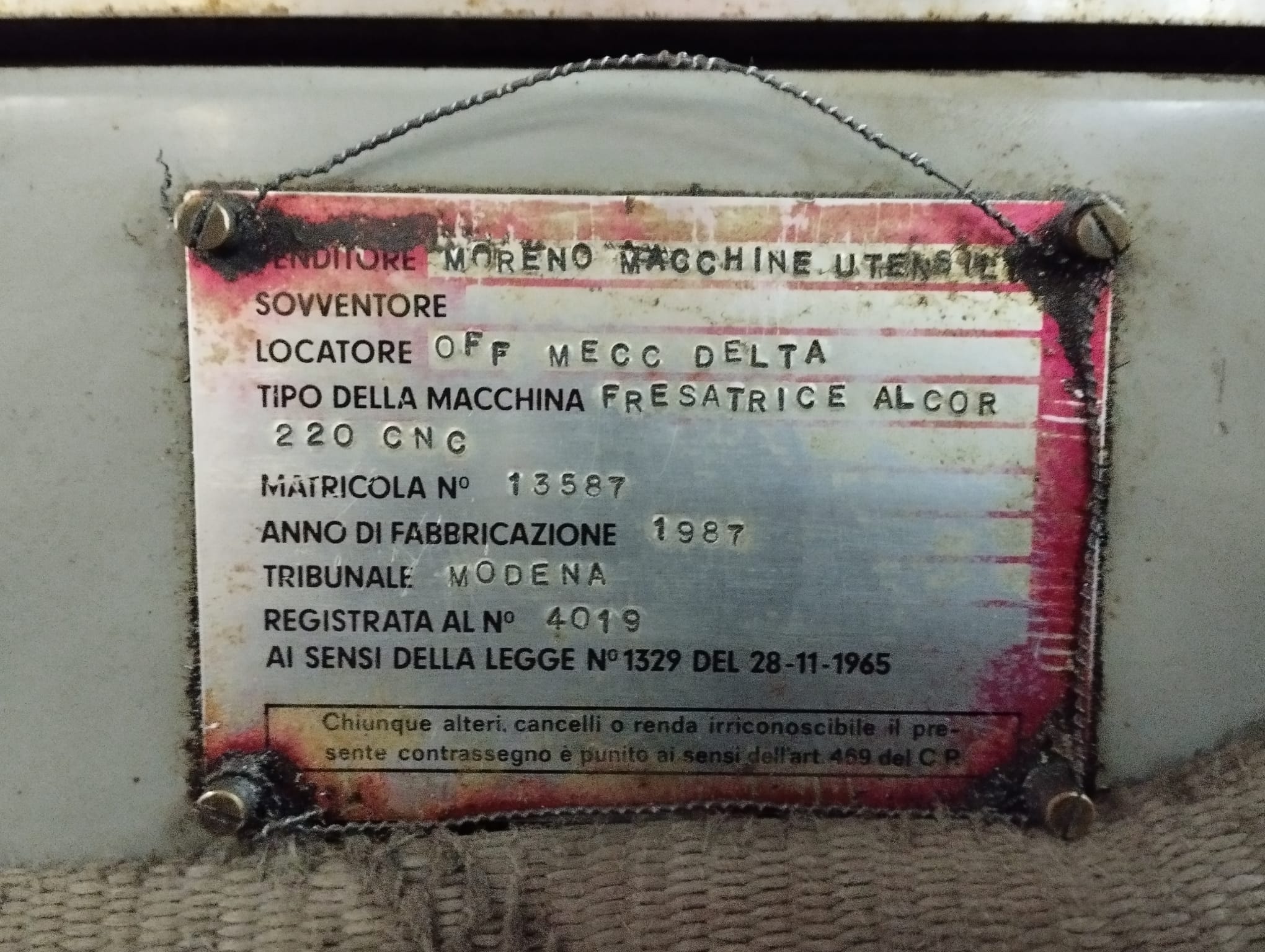 Fresatrice ALCOR 220 CNC SELCA S1000 in vendita - foto 6