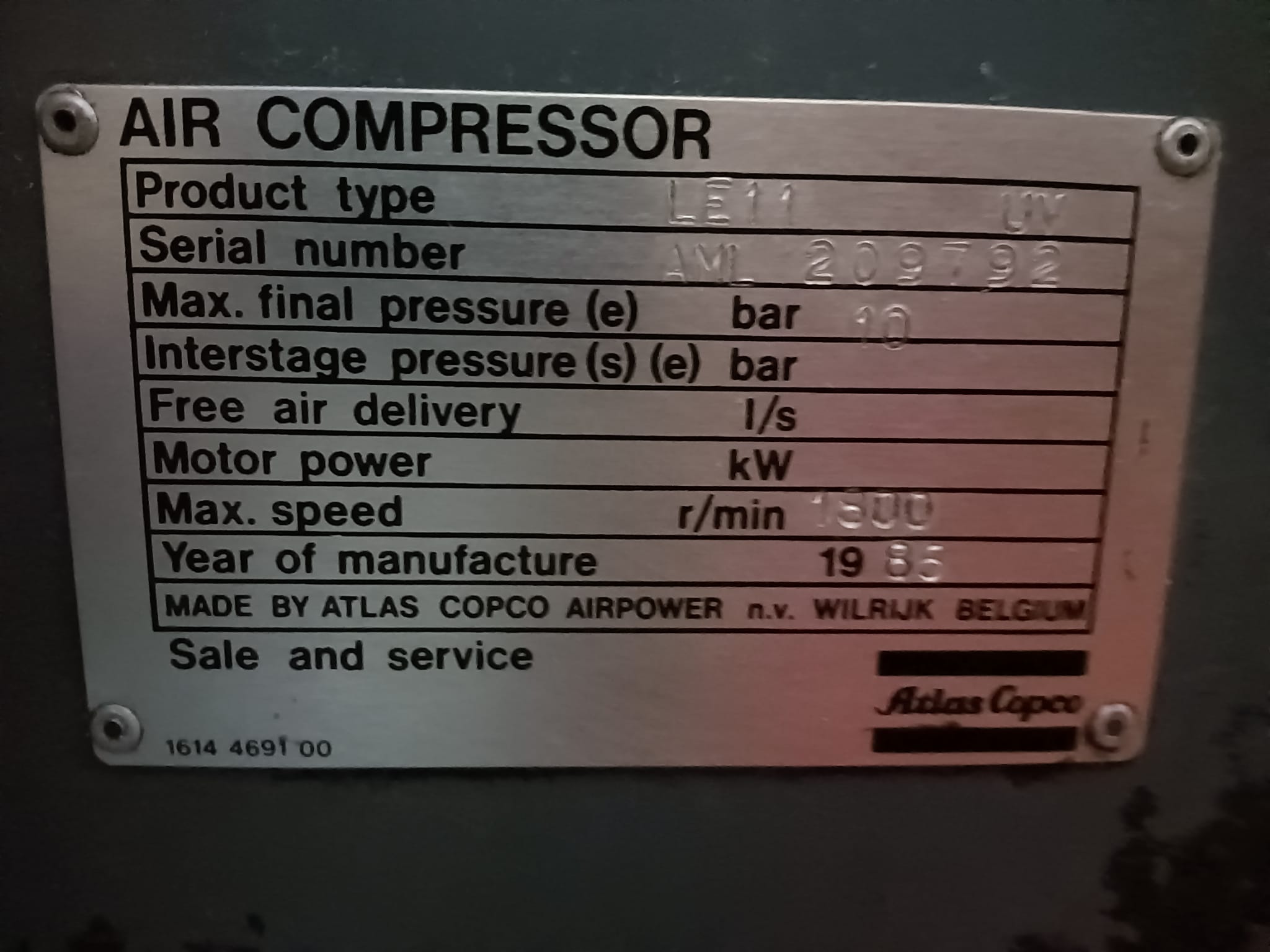 Compressore ATLAS COPCO 15hp in vendita - foto 2