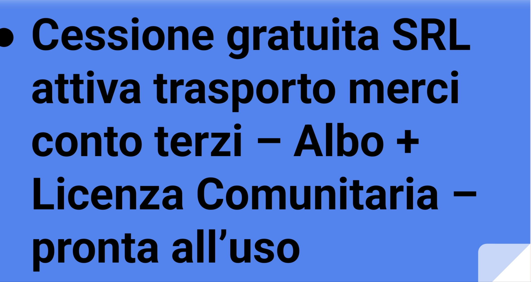 Quote Srl in vendita