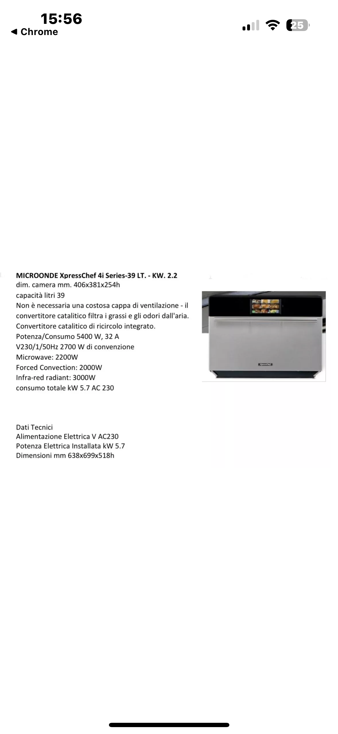 MENUMASTER FORNO A COTTURA ACCELERATA  in vendita - foto 2