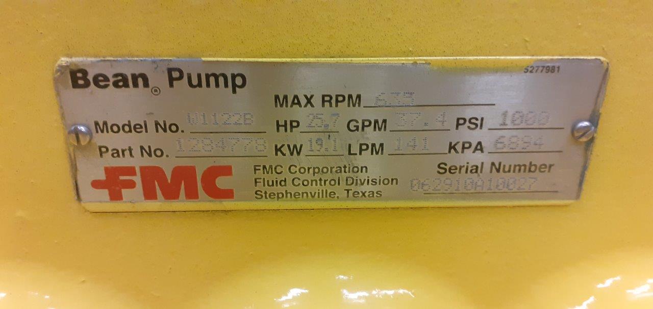 FMC WATER Piston Pump W1122B in vendita - foto 3