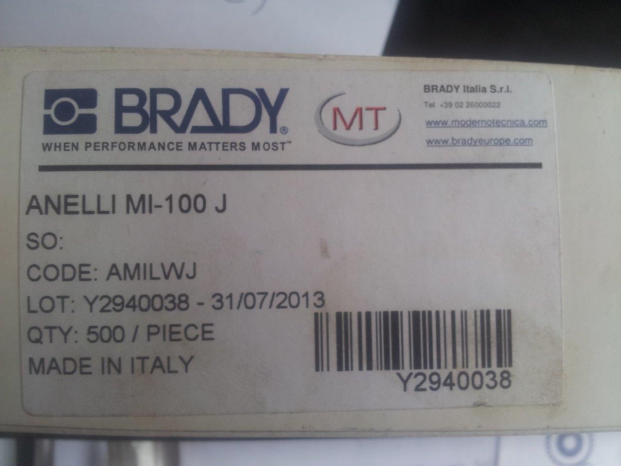 ANELLI ALFANUMERICI BRADY in vendita - foto 3